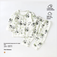 Newborn Months Crawling Thin Short Sleeve Cute Pajamas