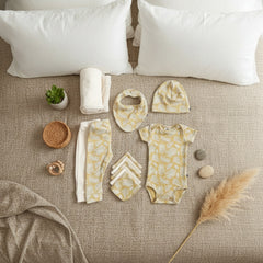 Bamboo Baby Capsule Gift Box | Palm Fronds & Cream