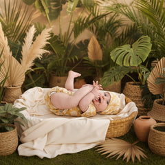 Bamboo Baby Capsule Gift Box | Palm Fronds & Cream