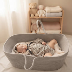 Cotton Rope Newborn Carrying Basket Natural Luxe Collection