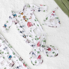 Newborn Button Printing Sleeping Bag Hat Four Seasons