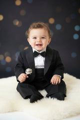 Tuxedo Girdle Dress for Toddler Boy Wedding Formal Suit