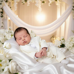 Tuxedo Girdle Dress for Toddler Boy Wedding Formal Suit