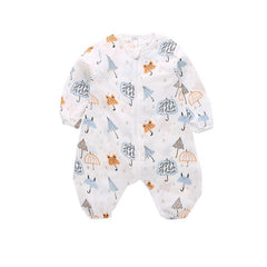 Gauze Baby Sleeping Bag Summer Thin Newborn Baby One-Piece Pajamas Spring And Autumn Children'S Split-Leg Sleeping Bag