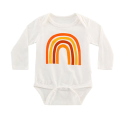 Newborn Baby Rainbow Long-sleeved Triangle Romper Romper
