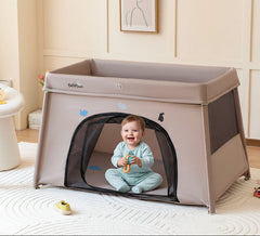 Lightweight Aluminum Tube Fence Bed Baby Game Bed Foldable Storage