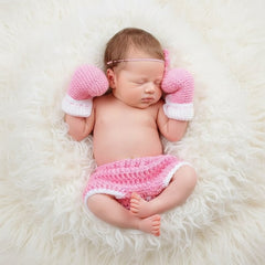 Newborn Photography Set Bath Gift Hand-woven Photography Props Boxing King