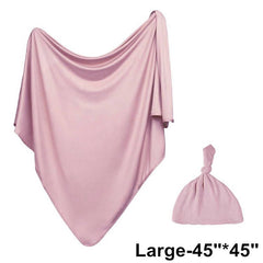 Newborn Knitted Stretch Fabric Solid Color Wrapper