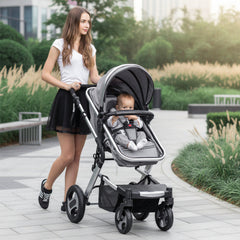 High View Baby Stroller Can Sit And Lie Down