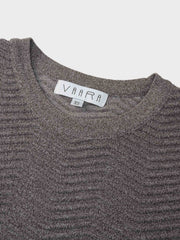 Wave Knit Slip Dress-Heathered Brown