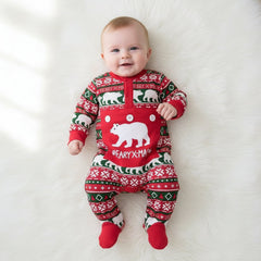 Infant Baby Boys Girls Christmas Santa XMAS Letter Plaid Romper Jumpsuit Outfits baby clothes winter clothe
