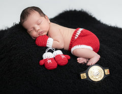 Newborn Photography Set Bath Gift Hand-woven Photography Props Boxing King