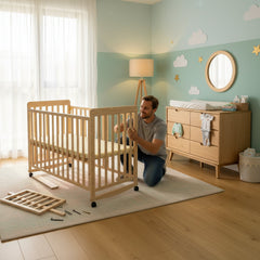 Natural Pine Bedside Bassinet Heritage Collection Edition