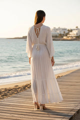 White Maxi Robe Resort Dress