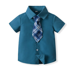 Boys' Shirt Bow Tie Suspender Pants Suit