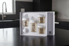BabyBright Newborn Bottle Set - With Handles Multicolor PPSU Bottles
