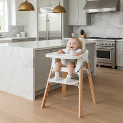 Solid Wood Adjustable Baby Dining Chair For Infants