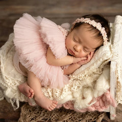 Newborn Photography Props Floral Cotton Romper Vintage Baby Outfit Infant Photoshoot Clothes Studio Posing Ruffle Bodysuit