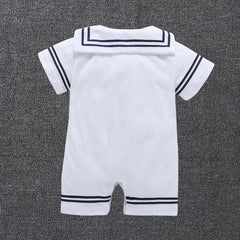 Newborn Baby Boy Clothes Playsuit Sailor Navy Romper Short Sleeve Jumpsuit Costumes Clothes Summer Outfits Newborn Baby Clothes