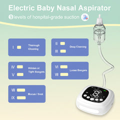 Electric Baby Nasal Aspirator With Catheter Tip For Infant Mucus Removal
