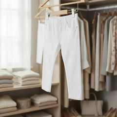 Maternity Skinny Jeans White Cotton Blend Luxe Collection