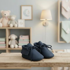 Newborn Baby Shoes First Walkers Leather Moccasin Sneakers Soft Rubber Sole