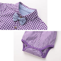 Children's Western-style suit handsome British short-sleeved two-piece suit