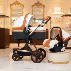 High Landscape Baby Stroller Basket Can Sit And Lie Folded