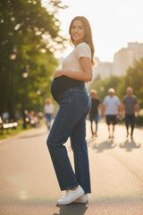 Premama Clothes Maternity Moms Jeans Signature Denim Adjustable High Waist