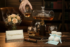 Whiskey & Wine Decanter Gifts 1000ml congratulaions gift for new dads - Handmade