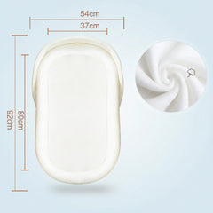 Portable Movable Folding Anti Pressure Crib White Decor Cotton Polyester Blend
