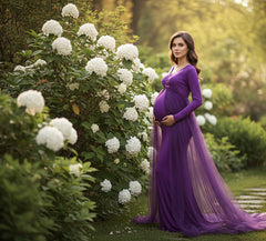 Stretch Cotton Maternity Photo Dress