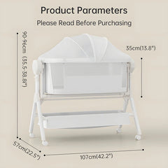 Bassinet for Baby Electric Rocking Cribs,Newborn Co-Sleeper,Infant Bedside Sleeper,Unisex Baby Bed, Portable Travel Crib,Cradle