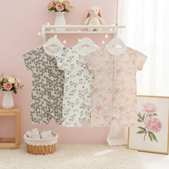 Baby Thin Clothes Short Sleeve Baby Jumpsuits - Soft Cotton For Gentle Wear