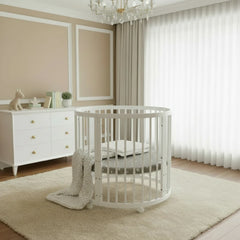 Solid Wood Oval Baby Crib Luxe Collection Exclusive