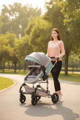 Portable Folding Stroller Lie Flat For Newborn Babies Aluminum Frame Baby Cart