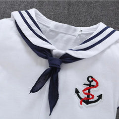 Newborn Baby Boy Clothes Playsuit Sailor Navy Romper Short Sleeve Jumpsuit Costumes Clothes Summer Outfits Newborn Baby Clothes