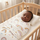 Baby Sleeping Bag Newborn Swaddle Cocoon Wrap 100 Percent Cotton Three Piece Set