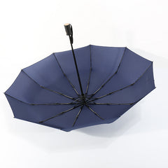 Self-opening Umbrella Ten-bone Three-fold Vinyl Sun Umbrella Sunny And Rainy Dual-use Business Plus Size Windproof Advertising Gift Umbrella