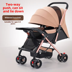 Two-way Baby Stroller, Sit And Lie, Foldable Lightweight Stroller
