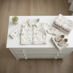 Pastoral Style Baby Coat Embroidered Flower Exclusive 0 To 3Y