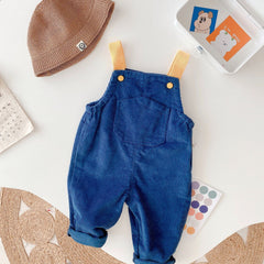 Boys And Girls Fall Denim Overalls
