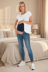 Skinny Foldover Waistband Maternity Jeans
