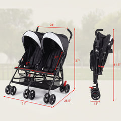 Foldable Twin Baby Stroller Ultralight Aluminum Elite