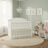 SF Home Solid Wood Convertible Crib in White - Toddler Bed Sold Separately