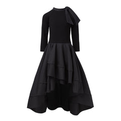 Black Dress with Trail