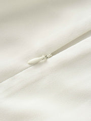 Stitched Down Pleated Jumper-Cream