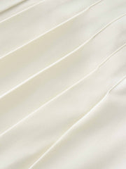 Stitched Down Pleated Jumper-Cream