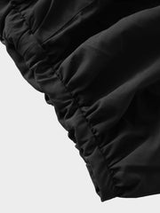 Taffeta Bubble Jumper-Black