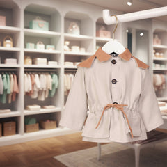 Pereira And Rocha Beige Linen Baby Jacket WEGANOOL Limited
